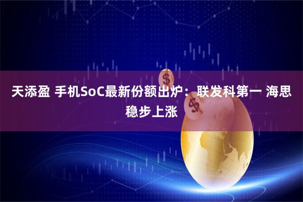 天添盈 手机SoC最新份额出炉：联发科第一 海思稳步上涨
