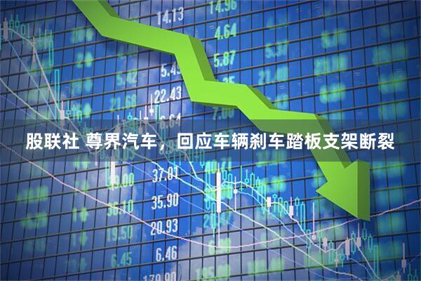 股联社 尊界汽车，回应车辆刹车踏板支架断裂